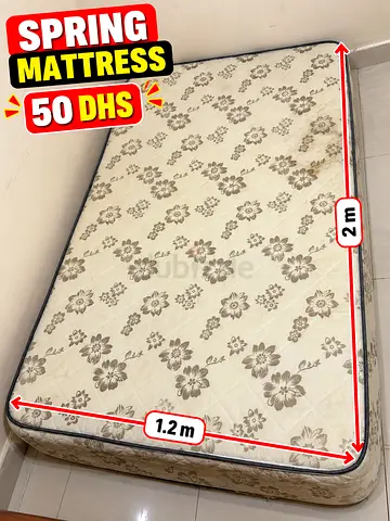 Single Spring Mattress 1.2m x 2m - Used, Good Condition