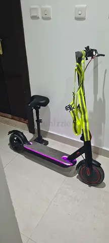 Electric Scooter with Seat and Safety Vest - Good Working Condition