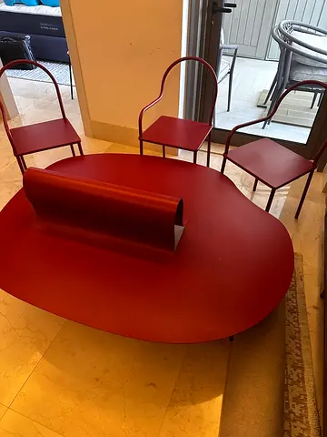 Artistic Handmade Dining Table Set with Chairs