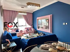 Furnished 2-bedroom apartment with a living room available for annual rent at Concorde Towers. Inclu
