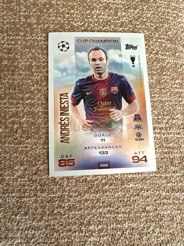 Andres Iniesta UEFA Champions League Trading Card (Topps)