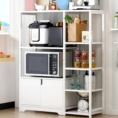 Kitchen Organizer Rack Kitchen Baker's Rack Utility Microwave Oven Stand Storage Cart Workstation