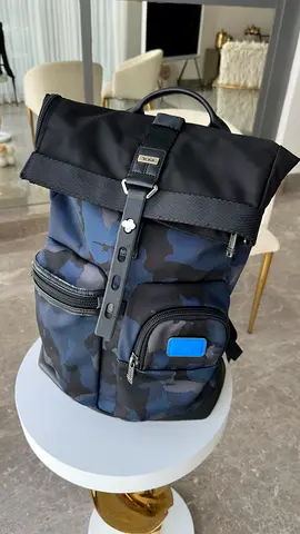 Tumi Luke Roll-Top Backpack Camo Blue - Authentic - Tumi Tracer - Plenty of Compliments