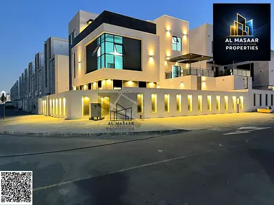 Corner villa in Al Helio, 5,000 sq. ft., featuring a swimming pool, elevator, rooftop terrace, and very spacious interiors. The price is all-inclusive
