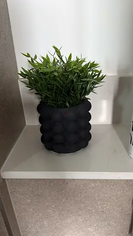Small Decorative Artificial Plant in Black Textured Pot
