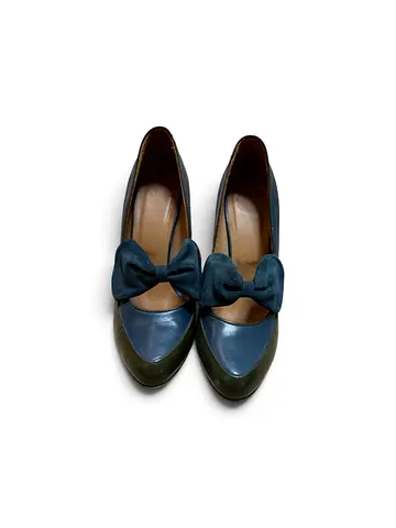 Hobbs Vintage NW3 leather bow heels - size 39