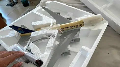 Saudi Arabian Airlines Boeing 747 Model Plane - Limited Edition. Large Collectible Display Replica