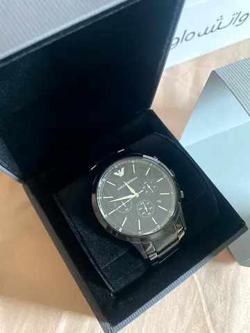 Emporio Armani Black Stainless Steel Men's Watch - Excellent Condition