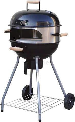Hairy Bikers GDW1008 Charcoal 2-in-1 Portable Kettle BBQ Oven Ideal for Outdoor Garden, Includes 12"
