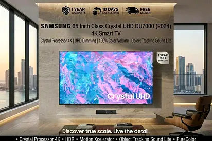 Samsung 65-inch Crystal UHD DU7000 (2024) 4K Smart TV - Good Condition