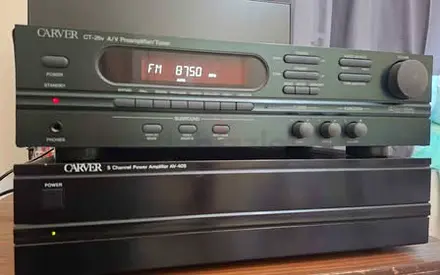 CARVER CT-20V + AV-405 COMPLETE AUDIO SET CT-20V A/V PREAMP / TUNER • FM/AM