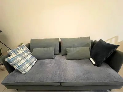 Urgent sale : 3 seater Ikea sofa with cushions