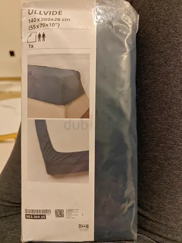IKEA ULLVIDE fitted sheet 140x200x26 cm - dark blue, new in pack