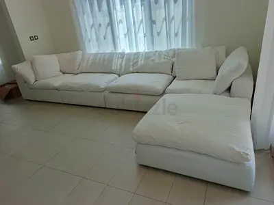 Marina home luscious cloud feather 🪶 filled modular sofa with ottoman