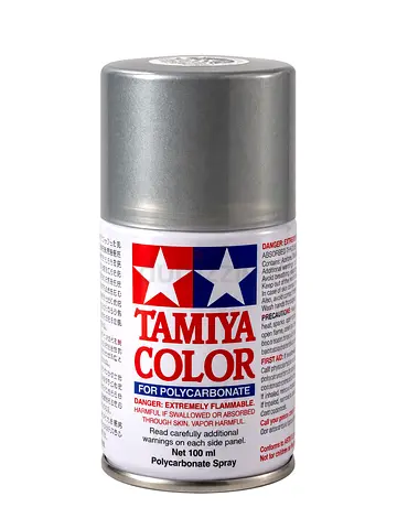 Tamiya Polycarbonate Spray Paint 100ml - Silver (Model Paint) half used