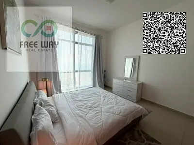Furnished one-bedroom apartment with a living room for monthly rent on the Ajman Corniche 🔥 Second