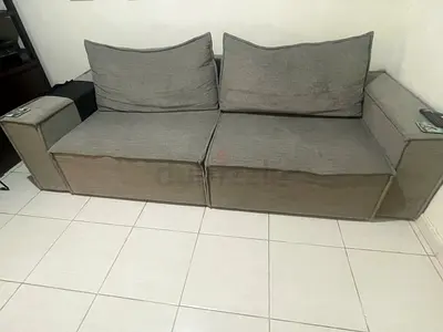 Grey 2-seater Sofabed - Comfortable, Good Condition