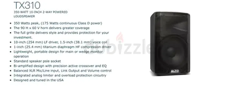 ALTO TX310 POWERED ACTIVE SPEAKER