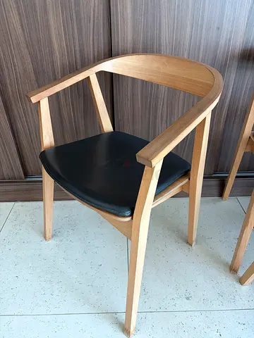 Ikea Stockholm dining Chairs with Padded Seat - Oak Finish