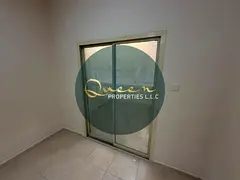 Spacious hall for rent in Muwailih 3, featuring a bathroom and balcony. Conveniently located near sc
