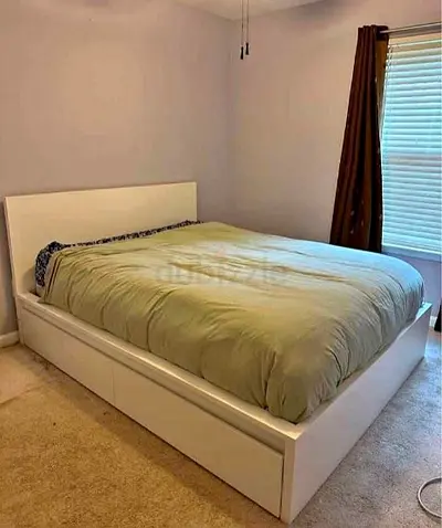 Ikea Queen Size Bed with Mattress Available in Perfect Condition