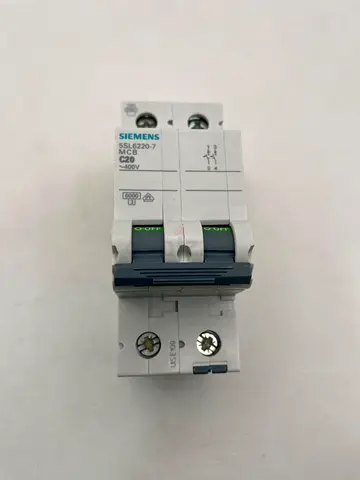 Siemens 5SL6 220-7 2P C20A Miniature Circuit Breaker