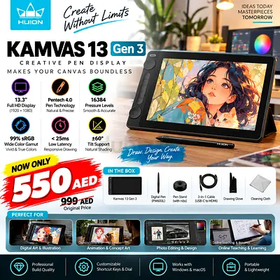 HUION Kamvas 13 Gen 3