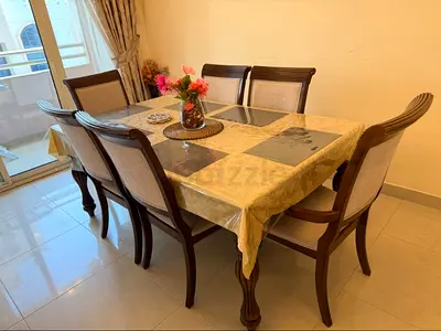 Wooden Dining table with 6 chair for sale