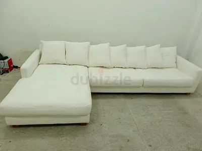 Like new condition the loom collection lshape sofa