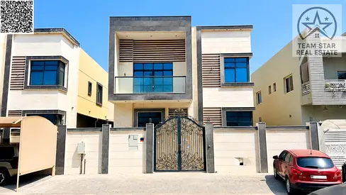 Luxury 5-master-bedroom villa for rent in Al Zahia; prime location.