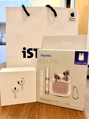 Brand New Apple AirPods 4 with Active Noise Cancellation + Bluepebble Case
