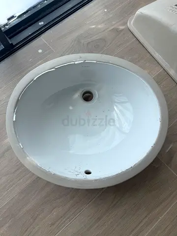 Used Kohler Ceramic Bathroom Sink Basin - Single Hole, White
