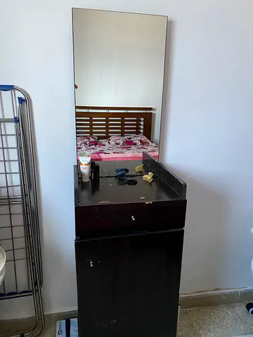 Wooden dresser with large mirror - good used condition