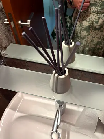 Used Reed Diffuser with Sticks and Holder - Light Fragrance