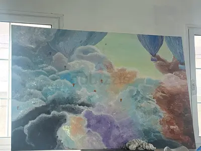 Soleyla painting 2m x 1.4 - clouds