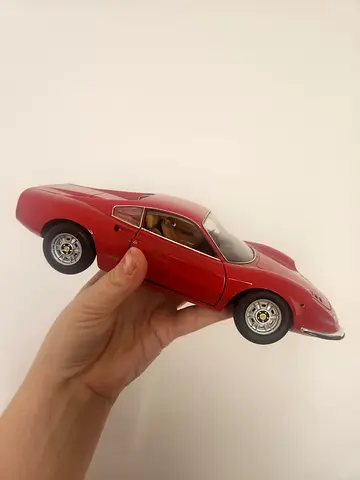 Hot Wheels 1:18 Ferrari Dino 246 GT Diecast Model Car - Red