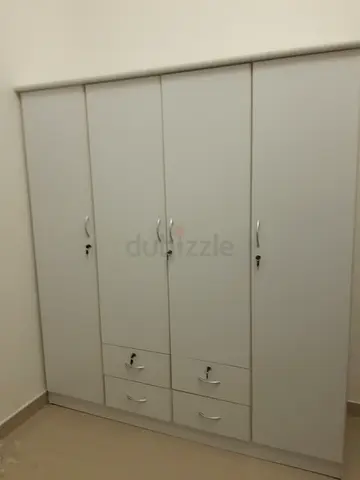 White 4-Door Wardrobe with Drawers - brand new