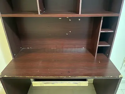 Used Wooden Study Desk with Shelves - Good for Home Office