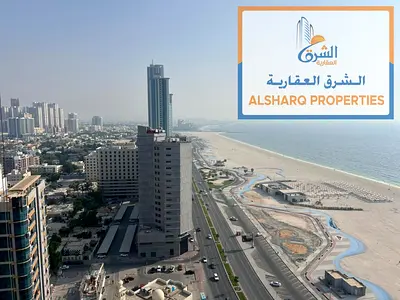 أجمل الشقق وأكبر المساحات على كورنيش عجمان، 3 غرف وصالة بإطلالة بحرية مباشرة، بلكونتان، 3 حمامات وغرفة خادمة ماستر. 80 ألف على 6 دفعات، صيانة على الما