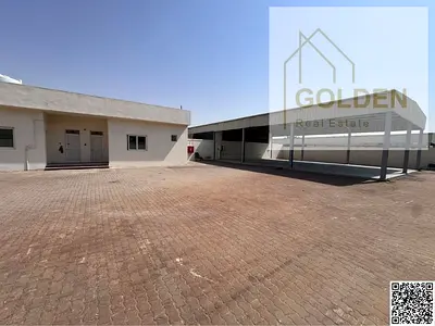 حوطة صناعية 10,000 قدم² مع  مستودع 2,000 قدم² | 25 كيلوواط | الصجعة – الشارقة