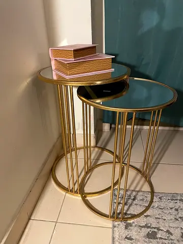 [24 Hour Sale] 2 Gold Side Tables