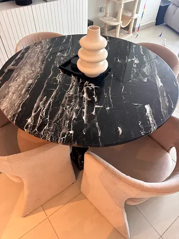 Natural marble dining table