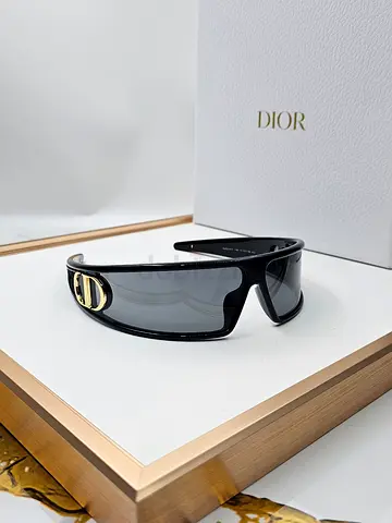 Dior Shield Sunglasses - Black with Gold Logo