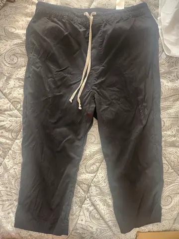 Rick Owens Mainline 100% Virgin Wool Drawstring Trousers - Black - Size 54 (IT)