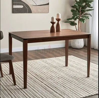 4-seater dining table, walnut - Home Centre Royce