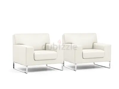 Walter Knoll Morgan White Bianca Leather (4 pieces)