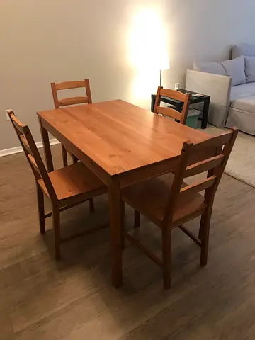 IKEA dining table & 3 chairs