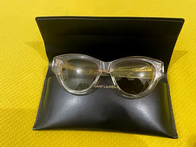 Clear Saint Laurent Style Cat-Eye Sunglasses (Pre-owned)