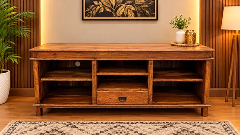 Marina Home Solid Wood Tv Table