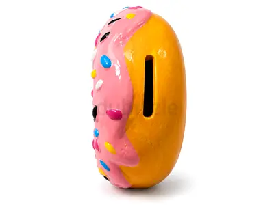 Donut Shaped Coin Bank Toy - Pink Frosting